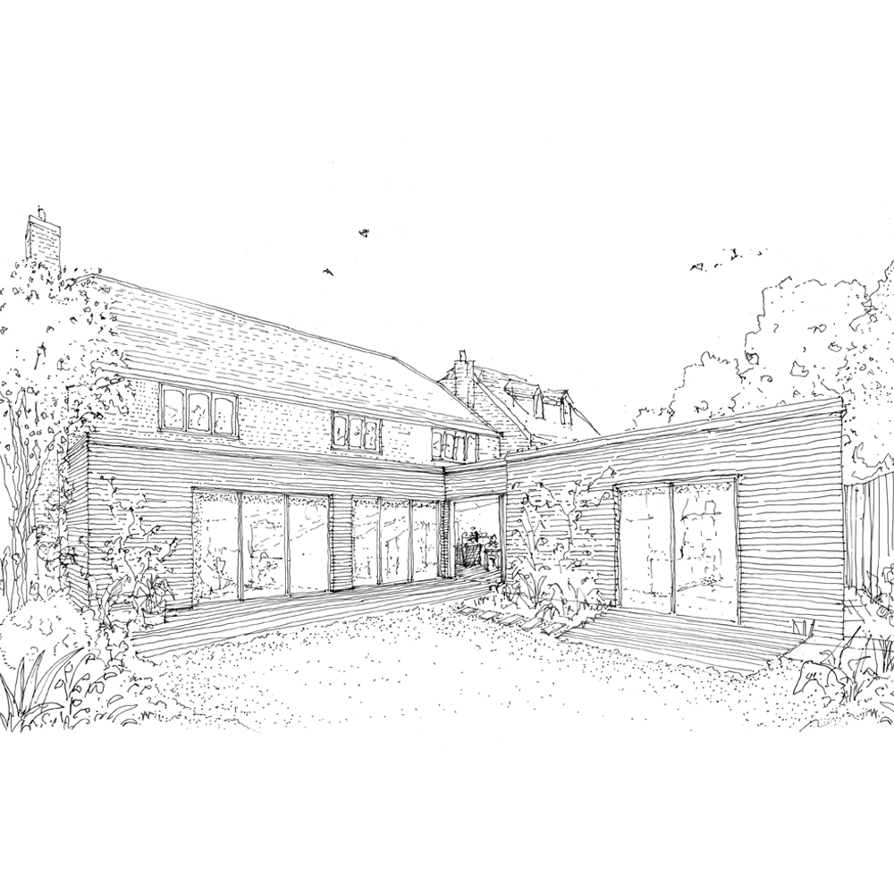 Sketch showing proposed development of annexe